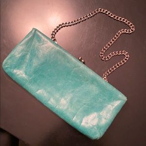 Hobo Turquoise Leather Clutch